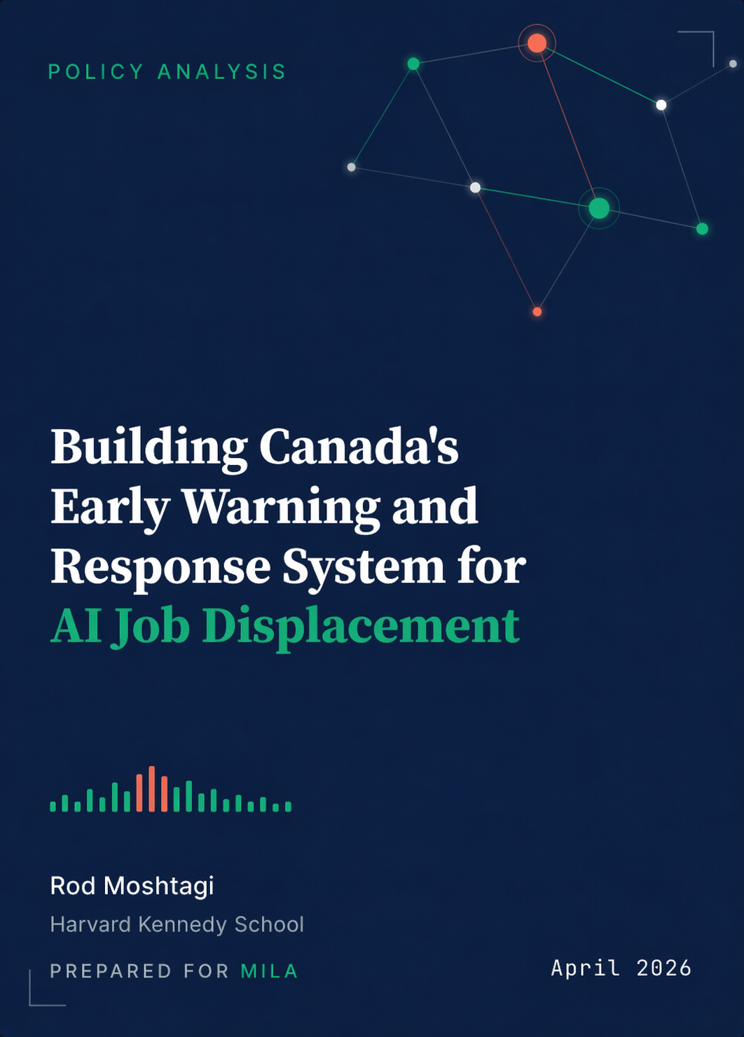Report cover: Building Canada's Early Warning and Response System for AI Job Displacement